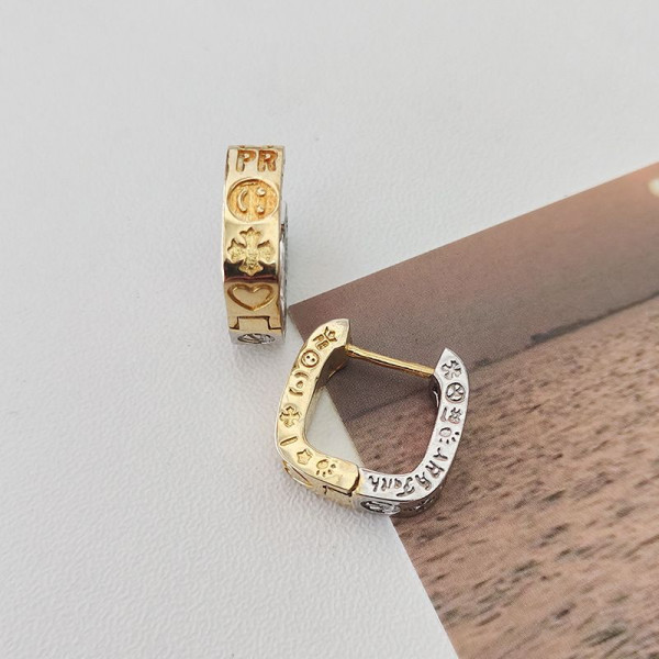 Серьги-конго медь с напылением золотом 1J11917CJJ