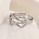Стальное кольцо в форме переплетенного узла CJH27387