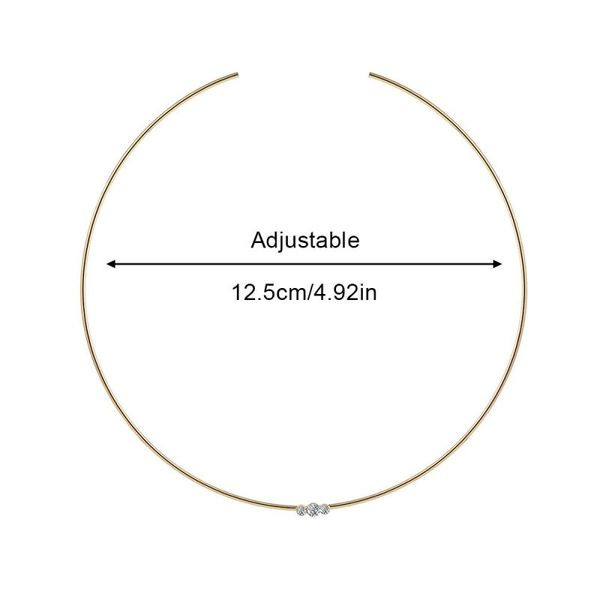 Колье-обруч золотистое минимализм CJL50167