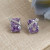 Вечерние серьги с лавандовыми кристаллами CJQ20356