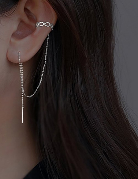 Серьги-цепочки с кристаллами M10578