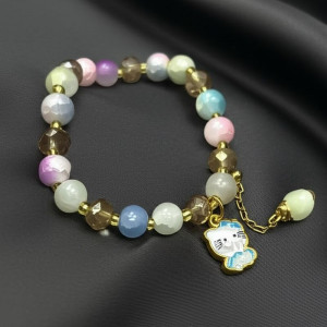 Браслет сказочный персонаж с разноцветными камнями J11040CJJ