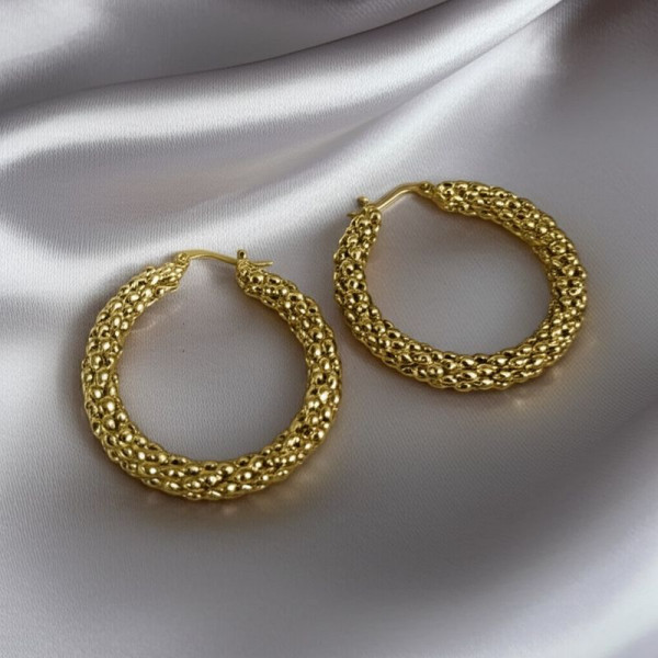 Серьги-кольца плетеной фактуры 1J11107CJJ