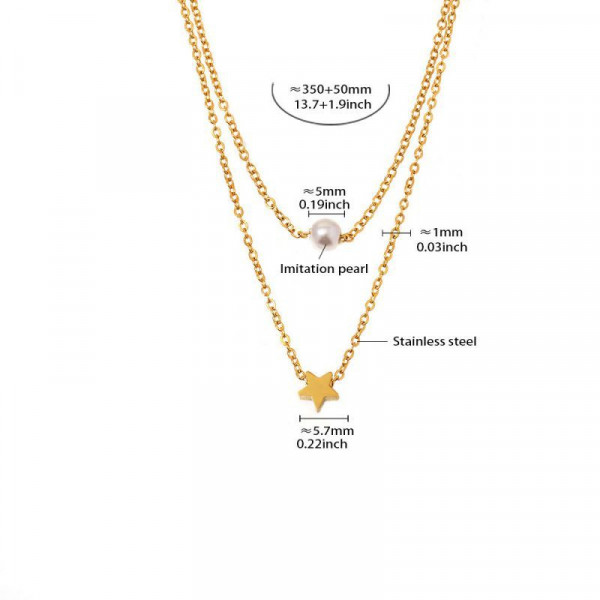 Двойная золотистая цепочка с кристаллами CJL24767