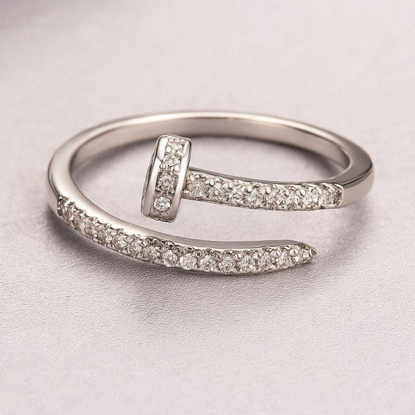 Кольцо медь напыление платиной гвоздь 1J12066CJJ