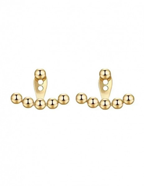 Стальные серьги с напылением золотом J10009CJJ