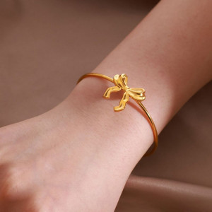 Браслет-кольцо с декоративным узлом-бантом CJL76035