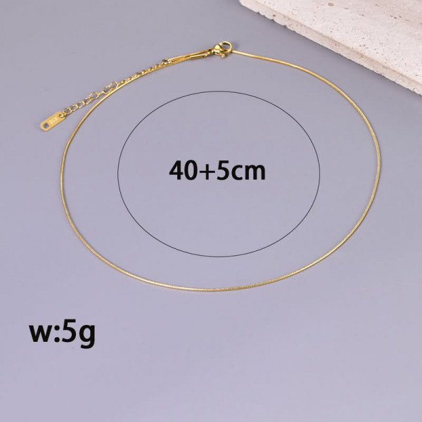 Элегантная цепочка-снейк с гладкой фактурой 1J11675CJJ