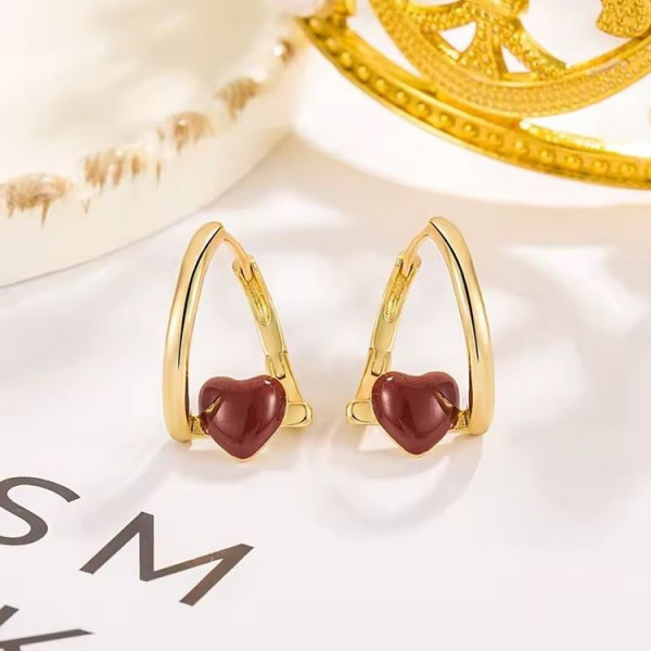 Серьги медь с напылением золотом J10454CJJ