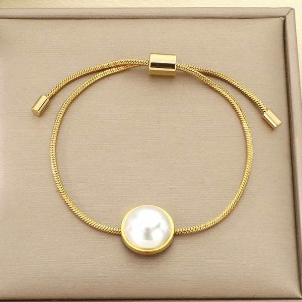 Браслет-слайдер с тигровым глазом в золотистом обрамлении CJN42724