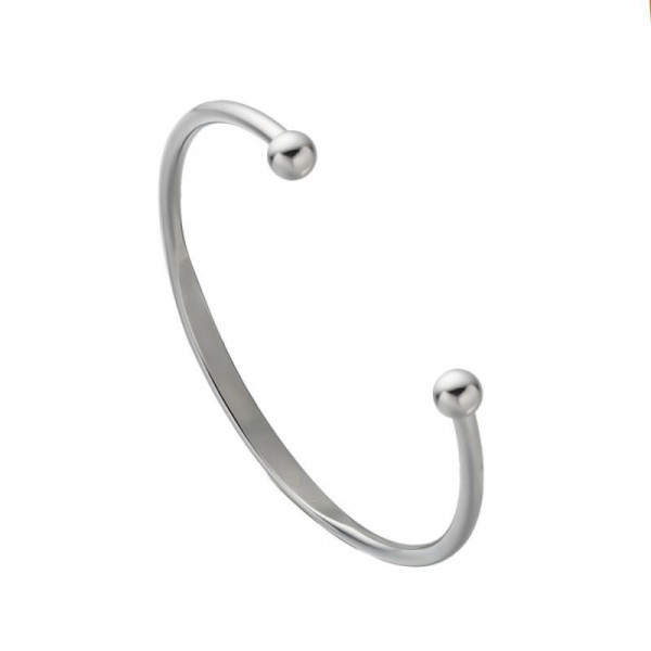 Браслет жесткий разомкнутый с наконечниками-сферами CJL30307