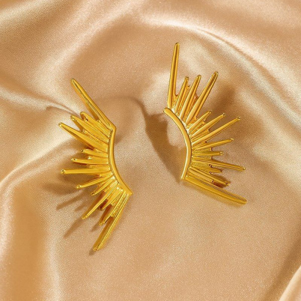 Серьги медь напыление золотом 1J12438CJJ