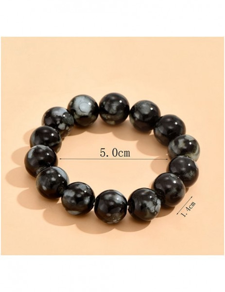 Браслет из белого мраморного камня A67536