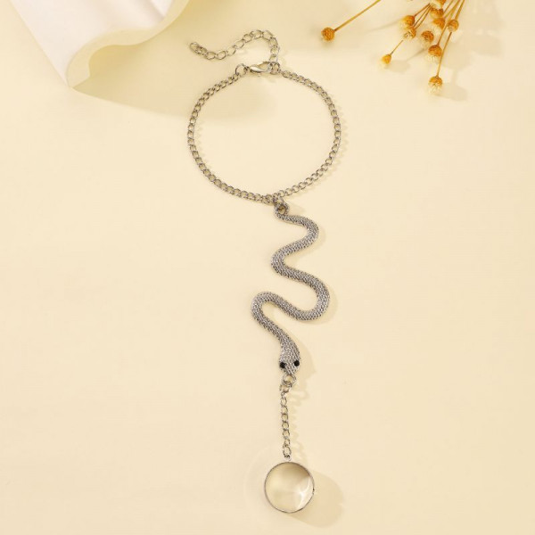 Браслет слейв грациозная змея с мерцающими глазами CJG78691
