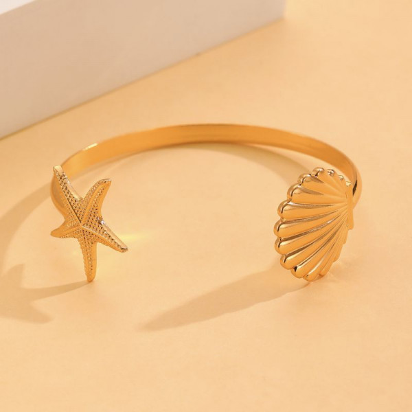 Браслет жесткий тонкий с морскими мотивами CJL88159