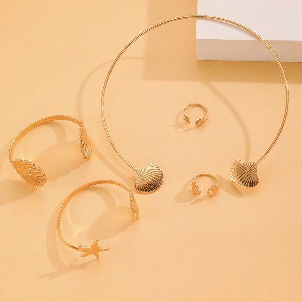 Браслет жесткий тонкий с морскими мотивами CJL88159