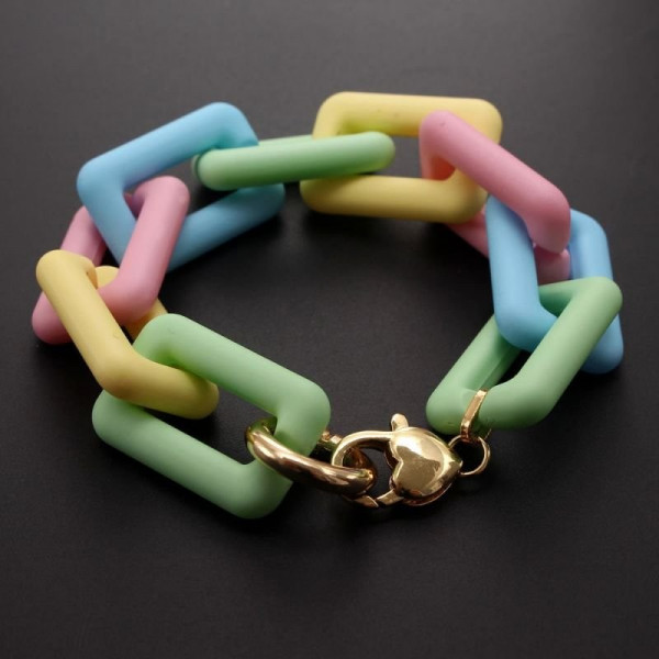 Браслет из крупных матовых звеньев CJD80521