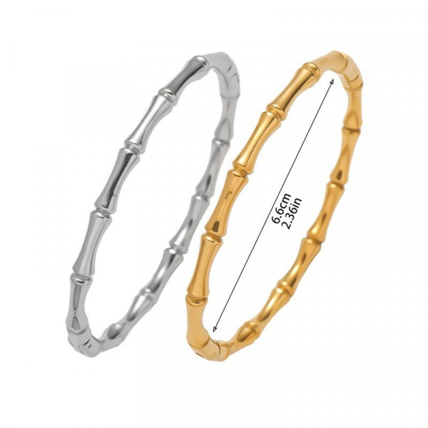 Браслет жесткий витой из серебристого металла CJH12781