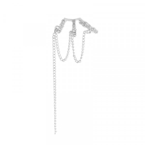 Кафф с длинной цепью и стразами N71044