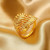 Кольцо титановая сталь напыление золотом 1J12371CJJ