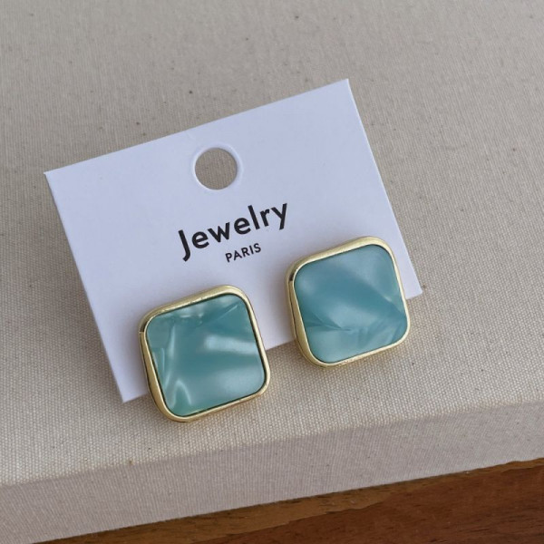 Нежные серьги-пусеты ледяной кристалл CJP97337