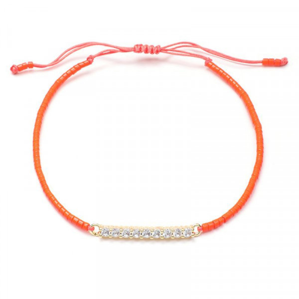 Браслет-нить с цветными вставками CJH65846