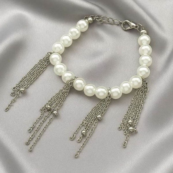 Браслет из жемчуга с каскадом цепочек 1J12209CJJ