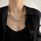 Многослойное колье-галстук с жемчужной подвеской CJH70107