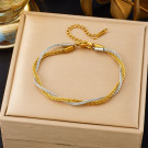 Браслет многорядный из витых цепочек CJT29039