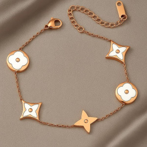 Браслет титановая сталь напыление золотом 1J12159CJJ