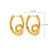 Геометрические серьги с двойным кольцом CJL50225