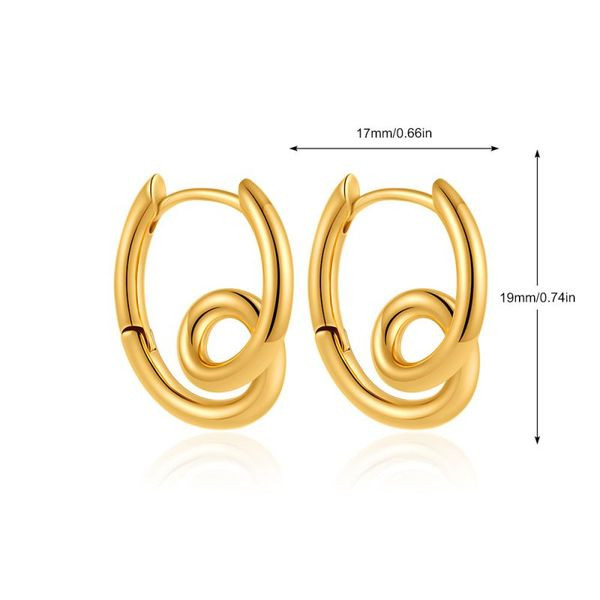 Геометрические серьги с двойным кольцом CJL50225