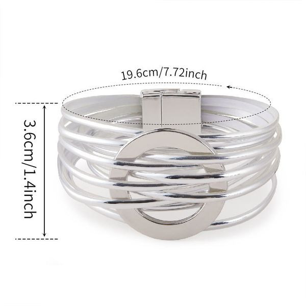 Браслет жесткий комбинированный с металлической пряжкой CJK14032