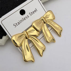 Серьги-пусеты Банты зеркальные CJL79228