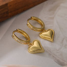 Серьги-кольца с подвесками «Сердца» M94707