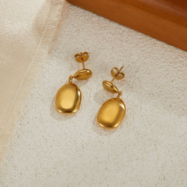 Серьги Висячие Овальные капли 1J11678CJJ