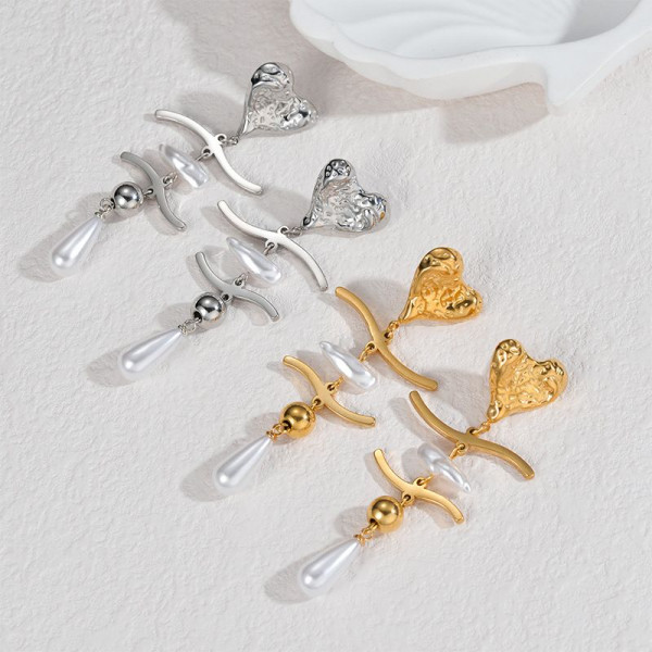 Серьги Висячие Абстрактные с каплей CJN47858