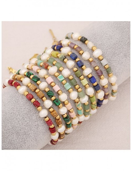 Браслет из камней приглушенных тонов Z54793