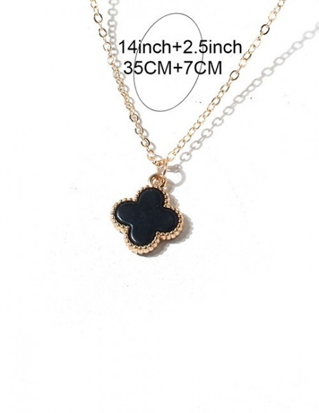 Цепочка с четырехлистным клевером и эмалью T76226MSK