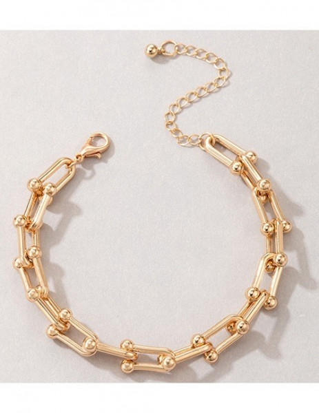 Браслет цепь с декоративным карабином S31217