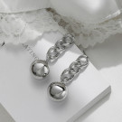 Висячие серьги-цепи со сферами M94695