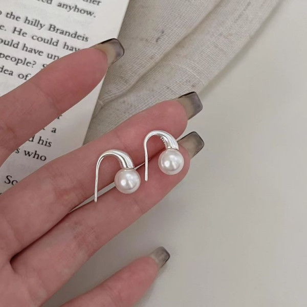 Серьги с жемчужиной на крючке J10676CJJ