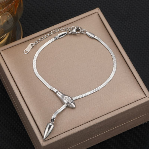 Браслет-цепочка с подвеской в форме змеи CJT24346