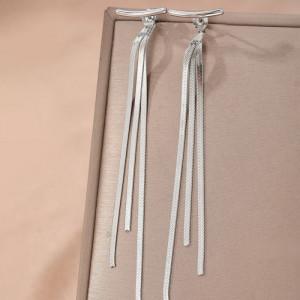 Серьги Висячие Тройные цепочки CJM03812