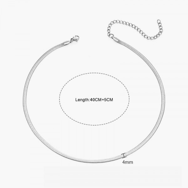 Золотистый чокер-снейк с плоским сечением CJL19485