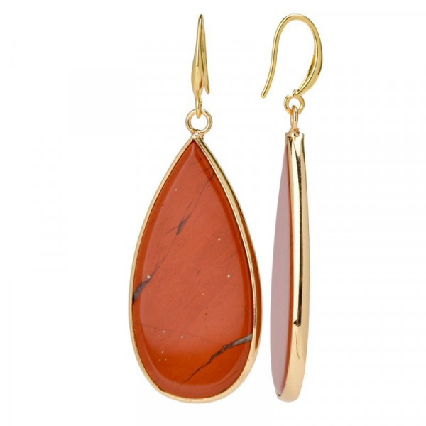 Золотистые серьги-кольца с розовыми перламутровыми дисками CJP83111