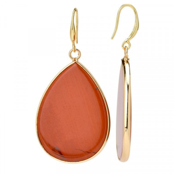 Золотистые серьги-кольца с розовыми перламутровыми дисками CJP83111