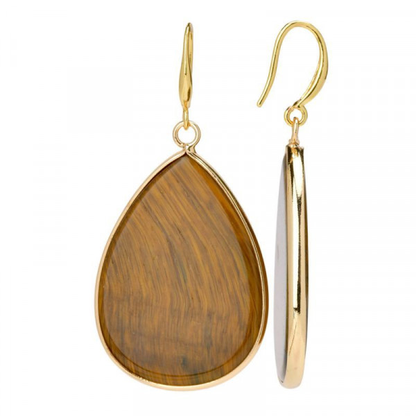 Золотистые серьги-кольца с розовыми перламутровыми дисками CJP83111