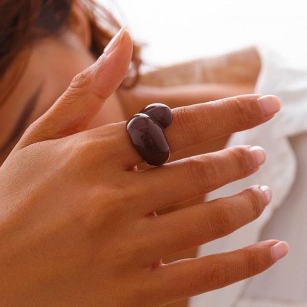 Кольцо широкое из яркого акрила CJM58550