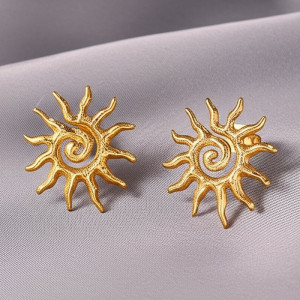 Серьги медицинская сталь солнце 1J11680CJJ